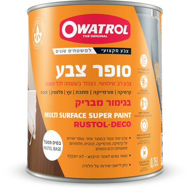 סופר צבע Owatrol Deco 750 מ"ל לצביעת משטחים חלקים נצמד בעוצמה לכל משטח