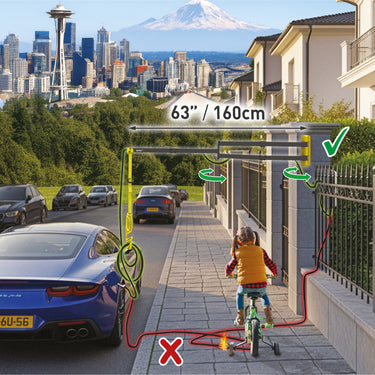 זרוע ברקן EV160WM אלגנטית לכבל טעינת רכב חשמלי 160 ס"מ